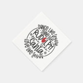 ルドルフ霜の降りた・クリスマスのように輝くように踊る スタンダードカクテルナプキン (角)