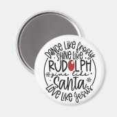 ルドルフ霜の降りた・クリスマスのように輝くように踊る マグネット (正面/裏面)