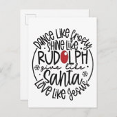 ルドルフ霜の降りた・クリスマスのように輝くように踊る 案内ポストカード (正面/裏面)