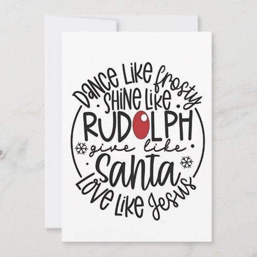 ルドルフ霜の降りた・クリスマスのように輝くように踊る 案内状 (正面)