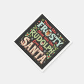 ルドルフ霜の降りた・ラブのように輝くように踊る スタンダードカクテルナプキン (角)