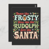 ルドルフ霜の降りた・ラブのように輝くように踊る ポストカード (正面/裏面)