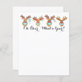 ルドルフ顔仮面トナカイのクリスマスレター (正面/裏面)