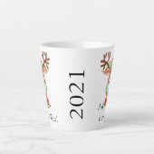 ルドルフ顔仮面トナカイラテマグカップ カフェラテマグ (正面)