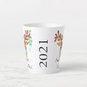 ルドルフ顔仮面トナカイラテマグカップ カフェラテマグ (正面)