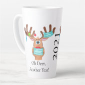 ルドルフ顔仮面トナカイラテマグカップ カフェラテマグ (左アングル)