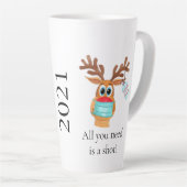 ルドルフ顔仮面トナカイラテマグカップ カフェラテマグ (右アングル)