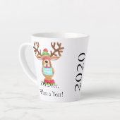 ルドルフ顔仮面トナカイ カフェラテマグ (左アングル)