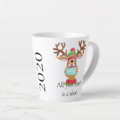 ルドルフ顔仮面トナカイ カフェラテマグ (右アングル)