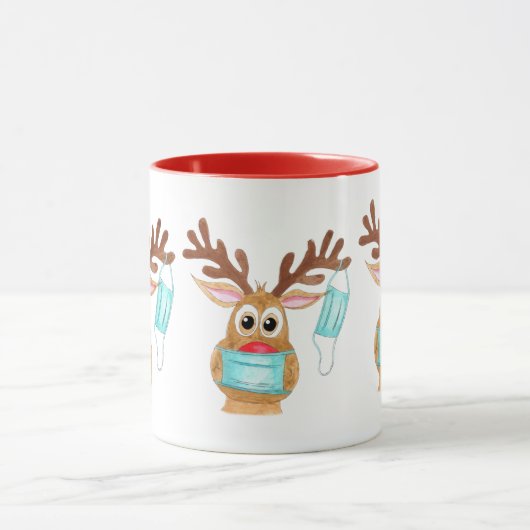 ルドルフ顔仮面トナカイ マグカップ (中央)