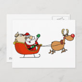 ルドルフ飛んでいるクリスクリングルインザーズ ポストカード (正面/裏面)