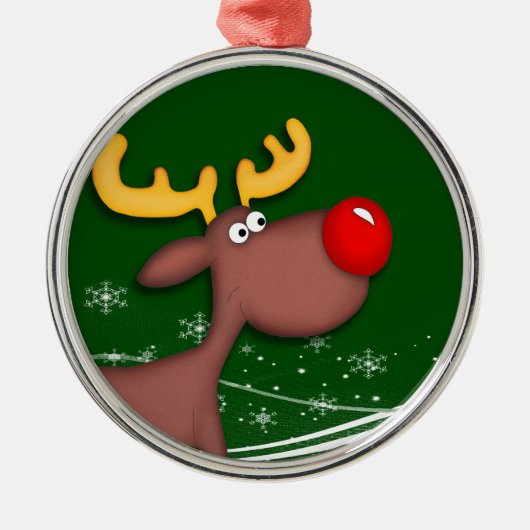 ルドルフ・クリスマス メタルオーナメント (正面)