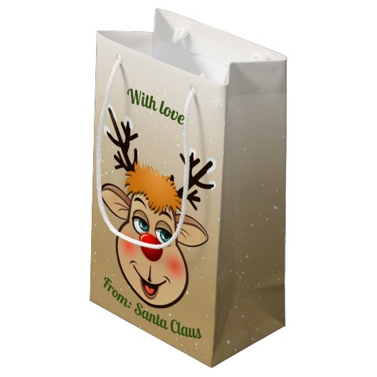 ルドルフ – サンタの赤鼻トナカイ スモールペーパーバッグ (裏面アングル)
