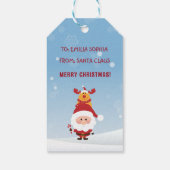 ルドルフ・サンタクロース子供へからのかわいい贈り物 ギフトタグ (裏面)