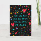 ルドルフ サンタ フロスティー ジーザス クリスマス名言 引用  シーズンカード (正面)