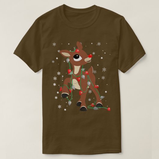 ルドルフ・ザ・レッド・ノーズ・トナカイ子供へとクリスム Tシャツ (デザイン正面)