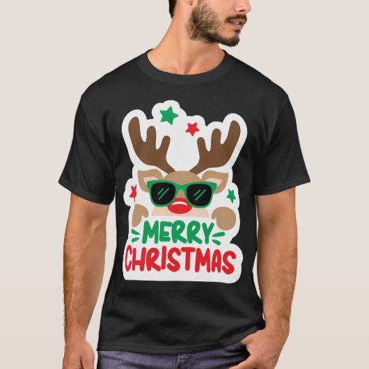 ルドルフ・ザ・レッド・ノーズ・トナカイ Tシャツ (正面)