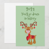 ルドルフ・ザ・レッド・ノーズ・レインディア　歴史に名を残すルドルフよ　2021 シーズンカード (正面/裏面)