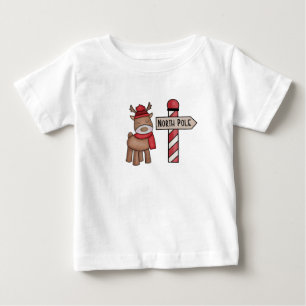 ルドルフ・トナカイと北極、クリスマス・トドラー ベビーTシャツ