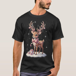 ルドルフ ピンク コケット トナカイ パジャマ かわいい Tシャツ