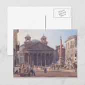 ルドルフ・フォン・アルト – パンテオンとピアッツァ・デラ ポストカード (正面/裏面)