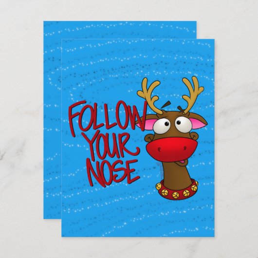 ルドルフ、ペーパーオーナメントカード シーズンカード (正面/裏面)