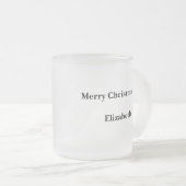 ルドルフ メリークリスマス - 名入れ ガラスマグ フロストグラスマグカップ (正面右)
