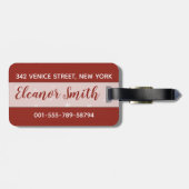 ルドルフ 赤い鼻のトナカイ 赤い雪の結晶 ラゲッジタグ (裏面横)