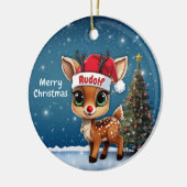 ルドルフ 赤ちゃん シカ🦌 🎄 セラミックオーナメント (左)