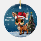 ルドルフ 赤ちゃん シカ🦌 🎄 セラミックオーナメント (裏面)