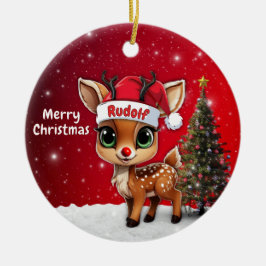 ルドルフ 赤ちゃん シカ🦌 🎄 セラミックオーナメント