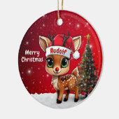 ルドルフ 赤ちゃん シカ🦌 🎄 セラミックオーナメント (左)