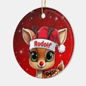ルドルフ 赤ちゃん シカ🦌 🎄 セラミックオーナメント (左)