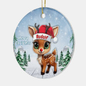 ルドルフ 赤ちゃん シカ 子鹿 トナカイ 🦌🎄 セラミックオーナメント (左)