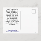 ルドルフatバーガーズバイザブリッジ シーズンポストカード (裏面)