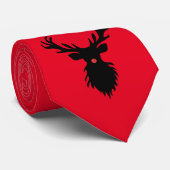 ルドルフReindeerシルエットレッド ネクタイ (ロール)