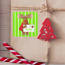 ルドルフReindeer北極特別配達子 スクエアシール