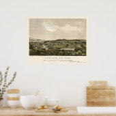 ルドローVTパノラママップ – 1859 ポスター (キッチン)