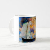 ルドン 花の雲 コーヒーマグカップ (正面左)