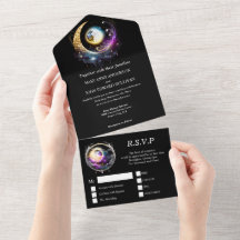 ルナの満月の三日月天の神秘的エレガントな