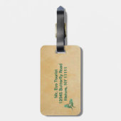 ルナガの荷物のバッグのラベル ラゲッジタグ (裏面縦)