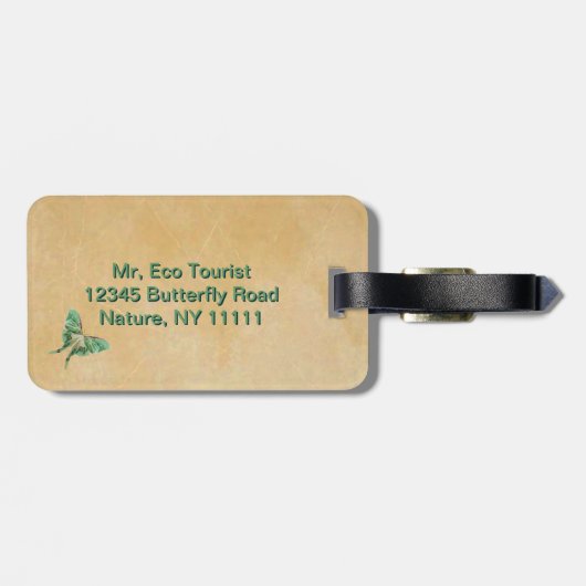 ルナガの荷物のバッグのラベル ラゲッジタグ (裏面横)