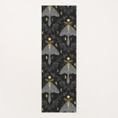 ルナガの蛾、月の相とツタのダマスクパターン ヨガマット (正面)