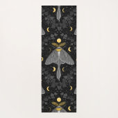 ルナガの蛾、月の相とツタのダマスクパターン ヨガマット (裏面)