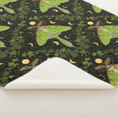 ルナガの蛾、月相とツタのダマスク2 シェルパブランケット (3/4)