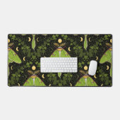 ルナガの蛾、月相とツタのダマスク2 デスクマット (キーボード&マウス)