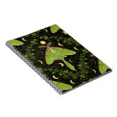 ルナガの蛾、月相とツタのダマスク2 ノートブック (右側)