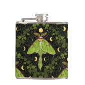 ルナガの蛾、月相とツタのダマスク2 フラスク (正面)