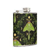 ルナガの蛾、月相とツタのダマスク2 フラスク (右)