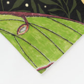 ルナガの蛾、月相とツタのダマスク2 フリースブランケット (角)